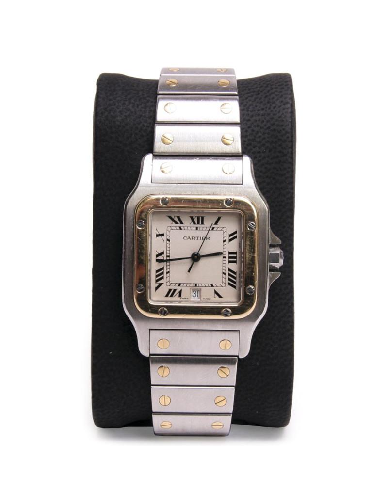 Montre "Santos  GM" CARTIER acier et or 18 carats