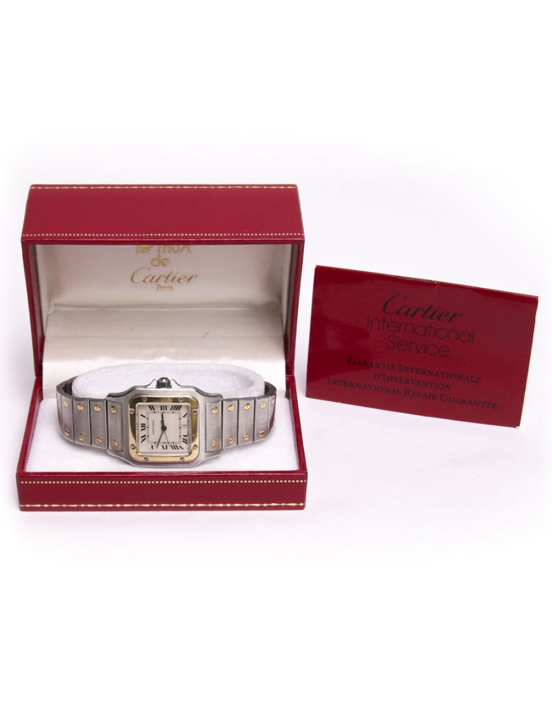 Montre "Santos  GM" CARTIER acier et or 18 carats