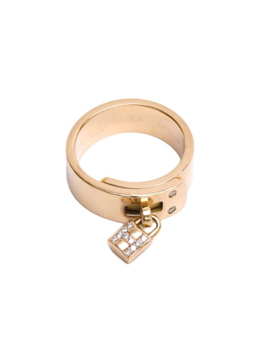 Bague  "kelly" HERMES  T 56 en or  jaune et diamants 2