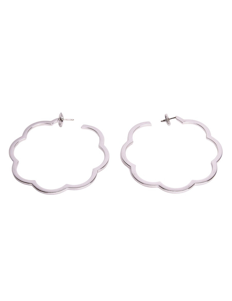 Clous d'oreille CHANEL  créoles en or blanc 