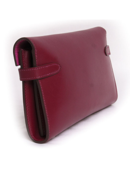 portefeuille kelly en cuir  bicolore