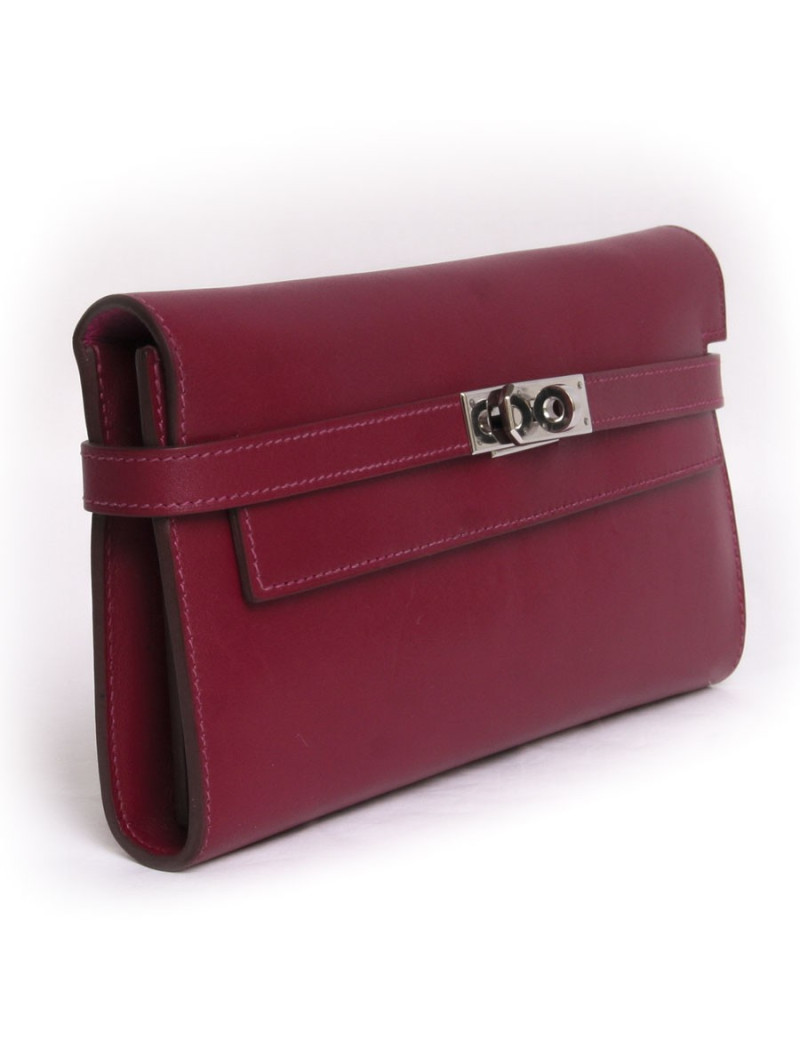 portefeuille kelly en cuir box bicolore