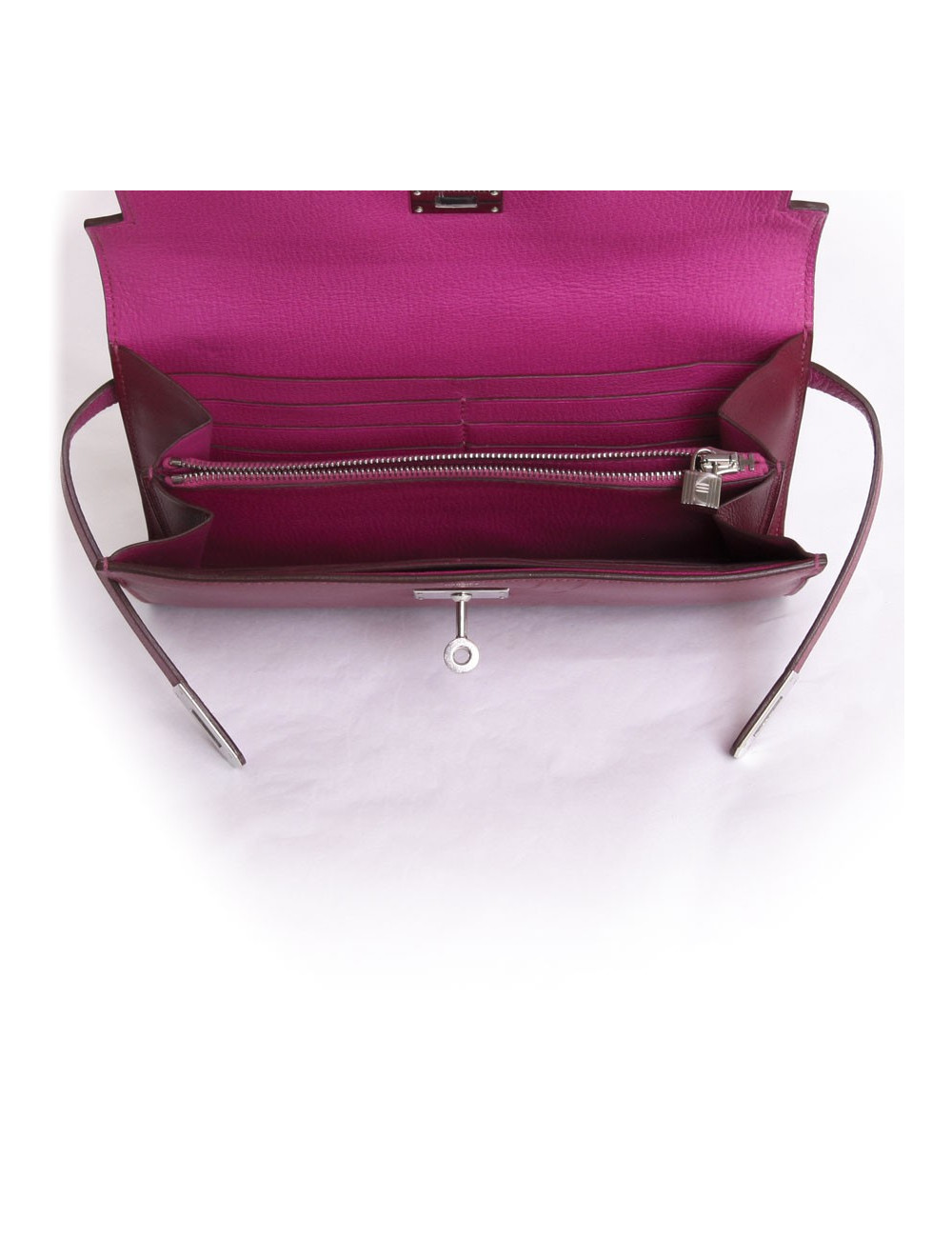 portefeuille kelly en cuir  bicolore