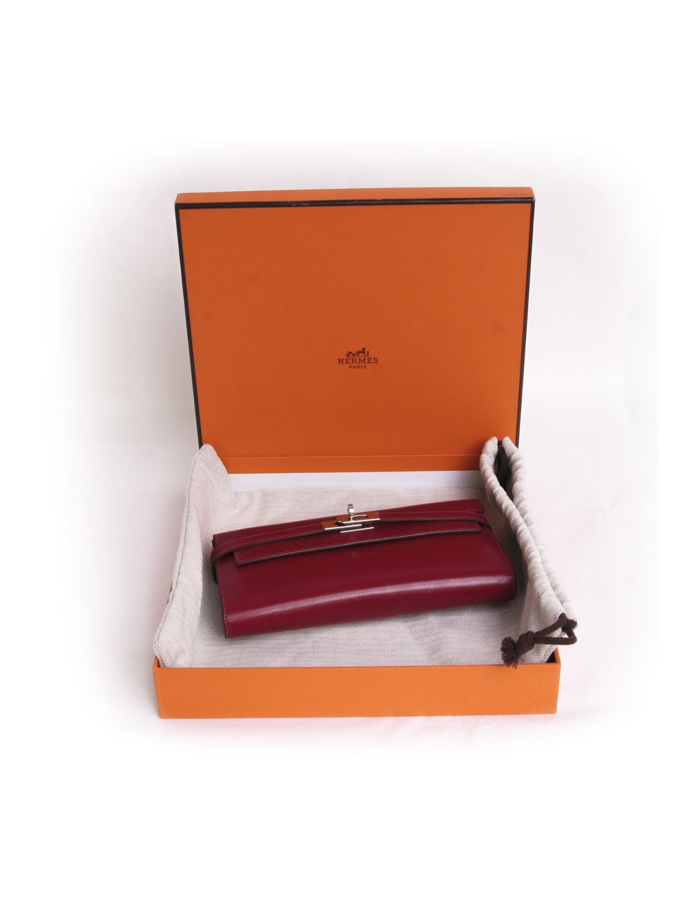 portefeuille kelly en cuir  bicolore