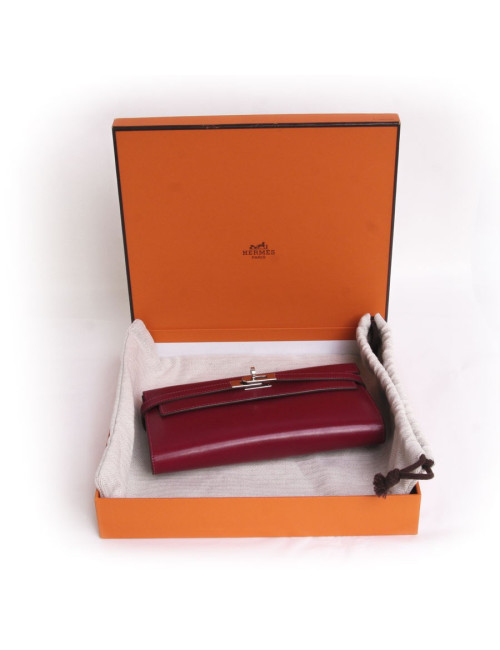 portefeuille kelly en cuir  bicolore