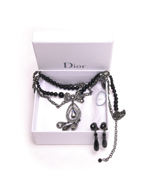 parure CHRISTIAN DIOR collier et boucles d'oreille