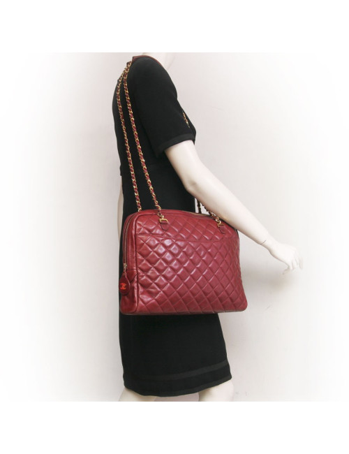 Sac Caméra CHANEL Vintage rouge GM