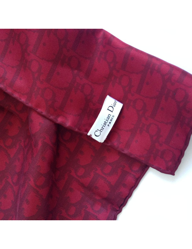 foulard Christian DIOR bordeaux
