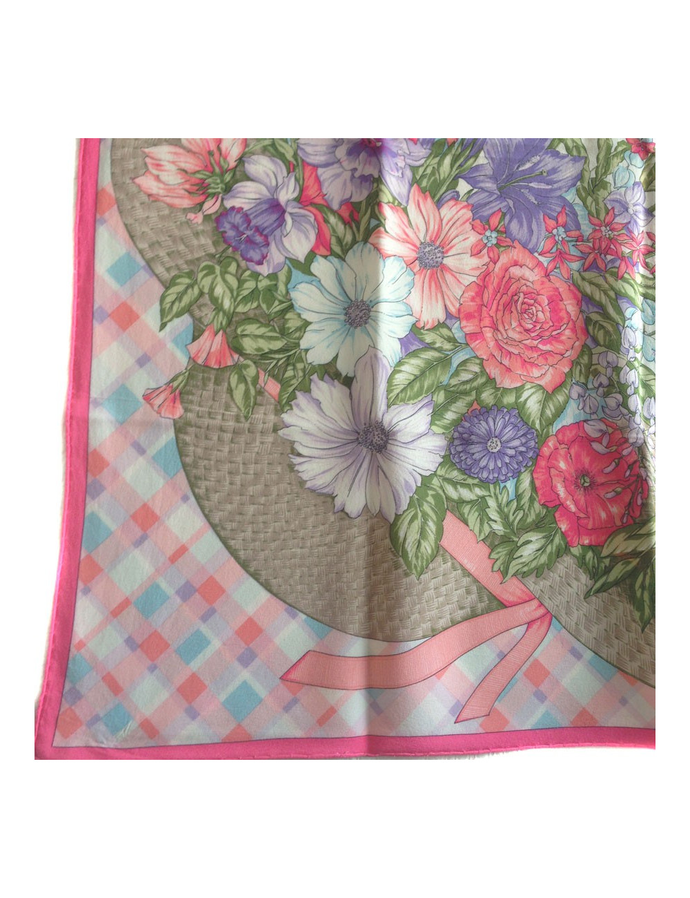 Carré de mousseline de soie Christian DIOR rose