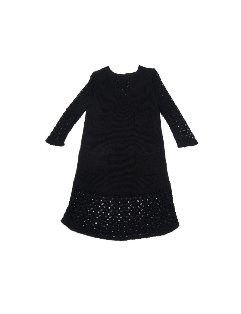 Robe CHANEL T crochet noir