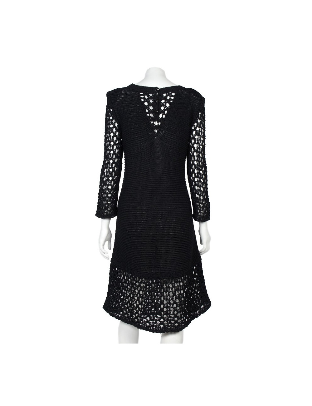 Robe CHANEL T crochet noir