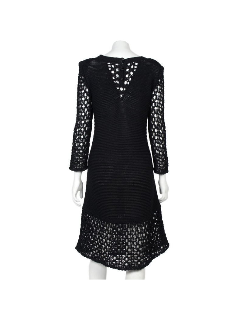 Robe CHANEL T40 crochet noir