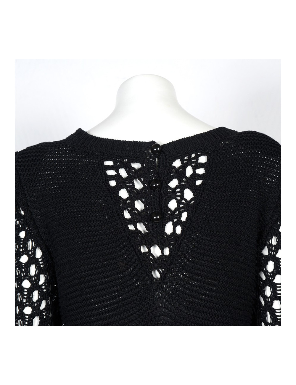 Robe CHANEL T crochet noir