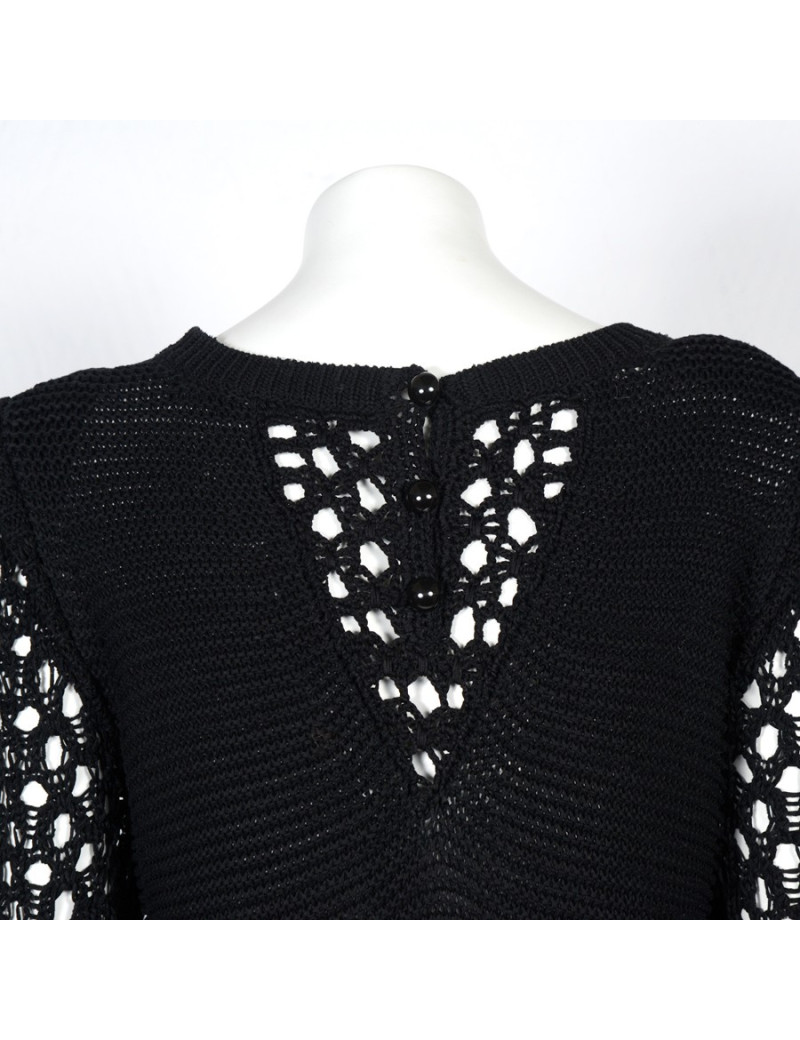 Robe CHANEL T crochet noir