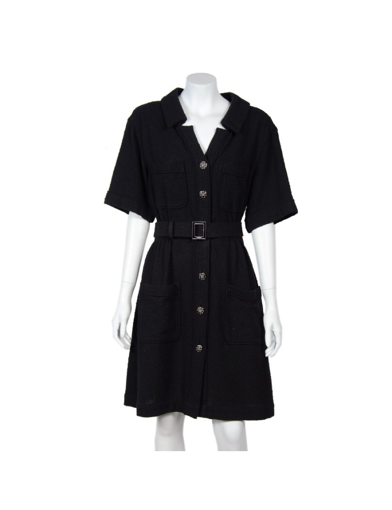 Robe "Paris-Singapour" CHANEL T42  noire
