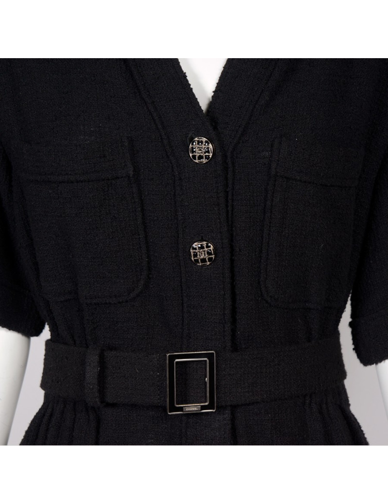 Robe "Paris-Singapour" CHANEL T42  noire