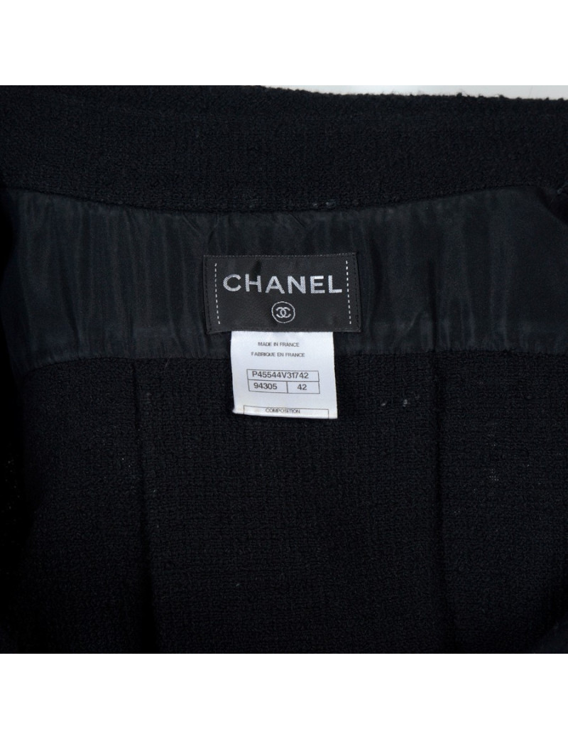 Robe "Paris-Singapour" CHANEL T42  noire