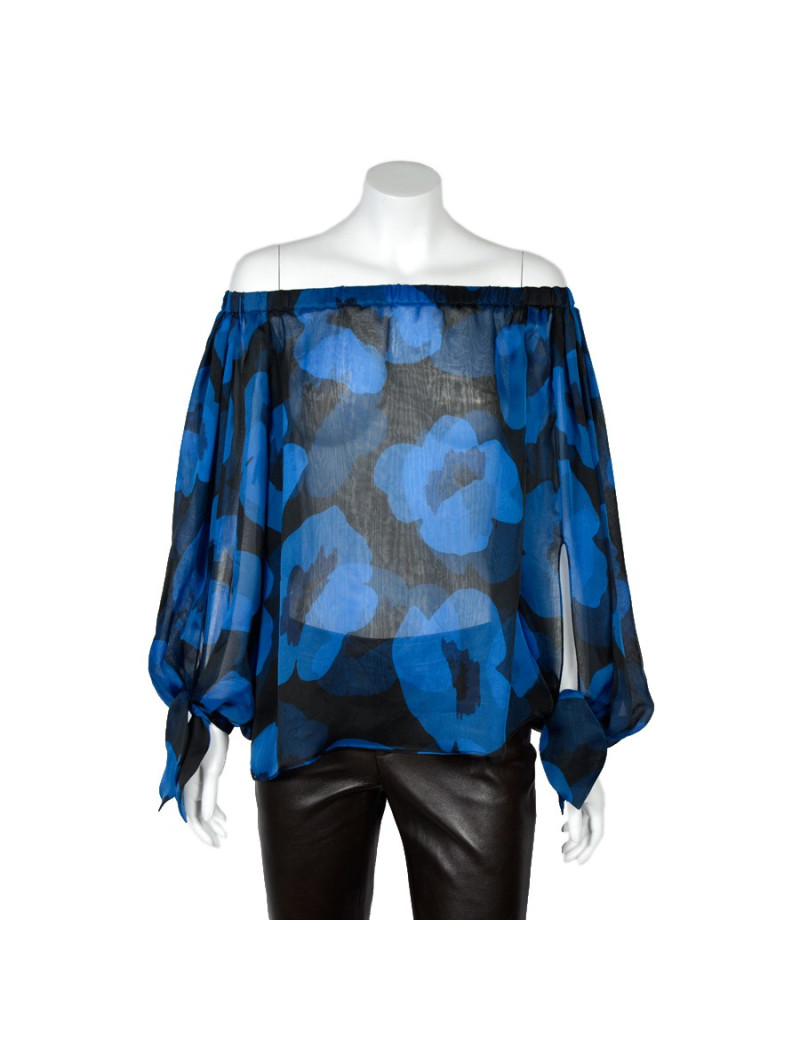 Top YVES SAINT LAURENT en soie 