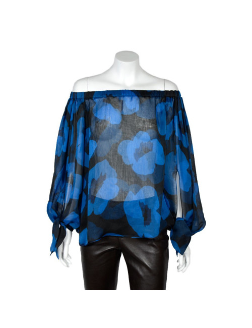 Top YVES SAINT LAURENT en soie 