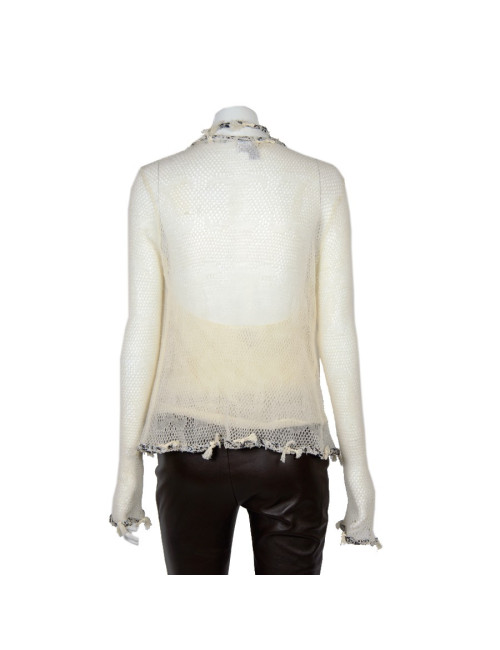 Twin set CHANEL crème en cachemire