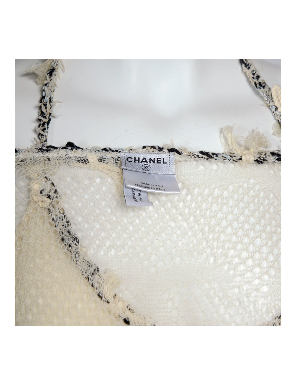 Twin set CHANEL crème en cachemire