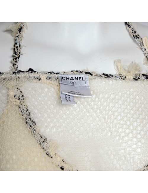 Twin set CHANEL crème en cachemire