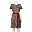 Dress PRADA T42 IT in Brown tweed