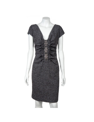 Robe VALENTINO  T38 en tweed et broderies