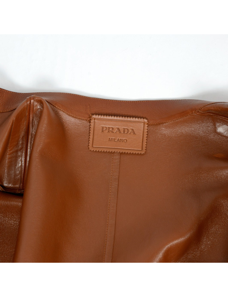 Trench PRADA t 42 it  cuir fauve 
