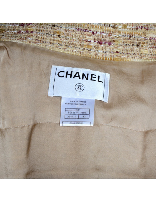 Veste CHANEL t 40 tweed beige