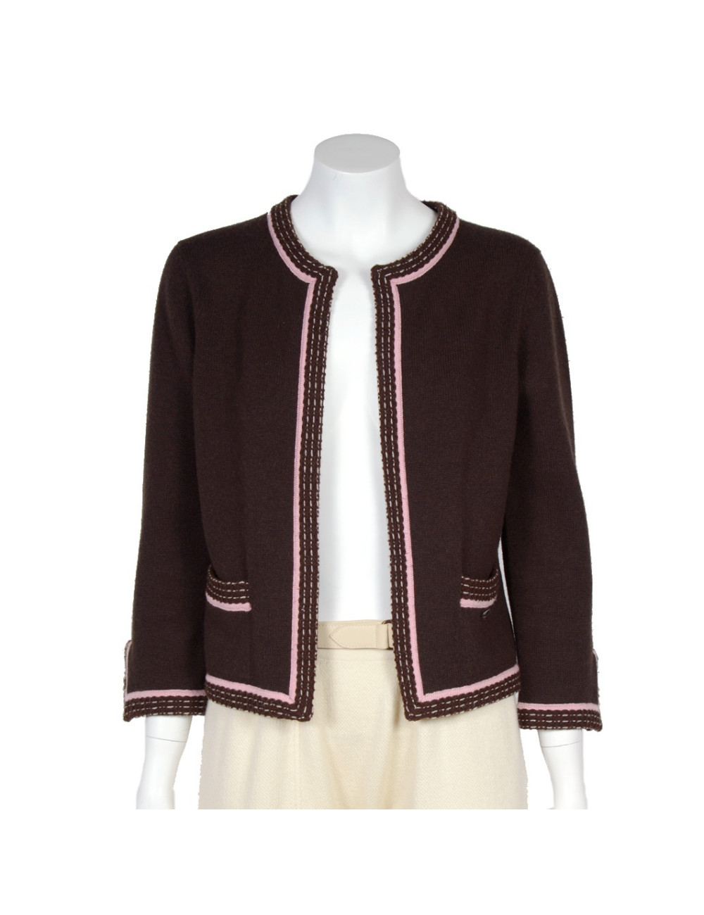 Gilet CHANEL cachemire t 38 