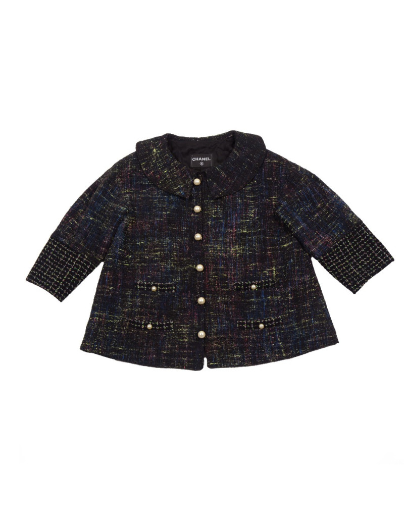 Veste CHANEL tweed  et perles nacrées