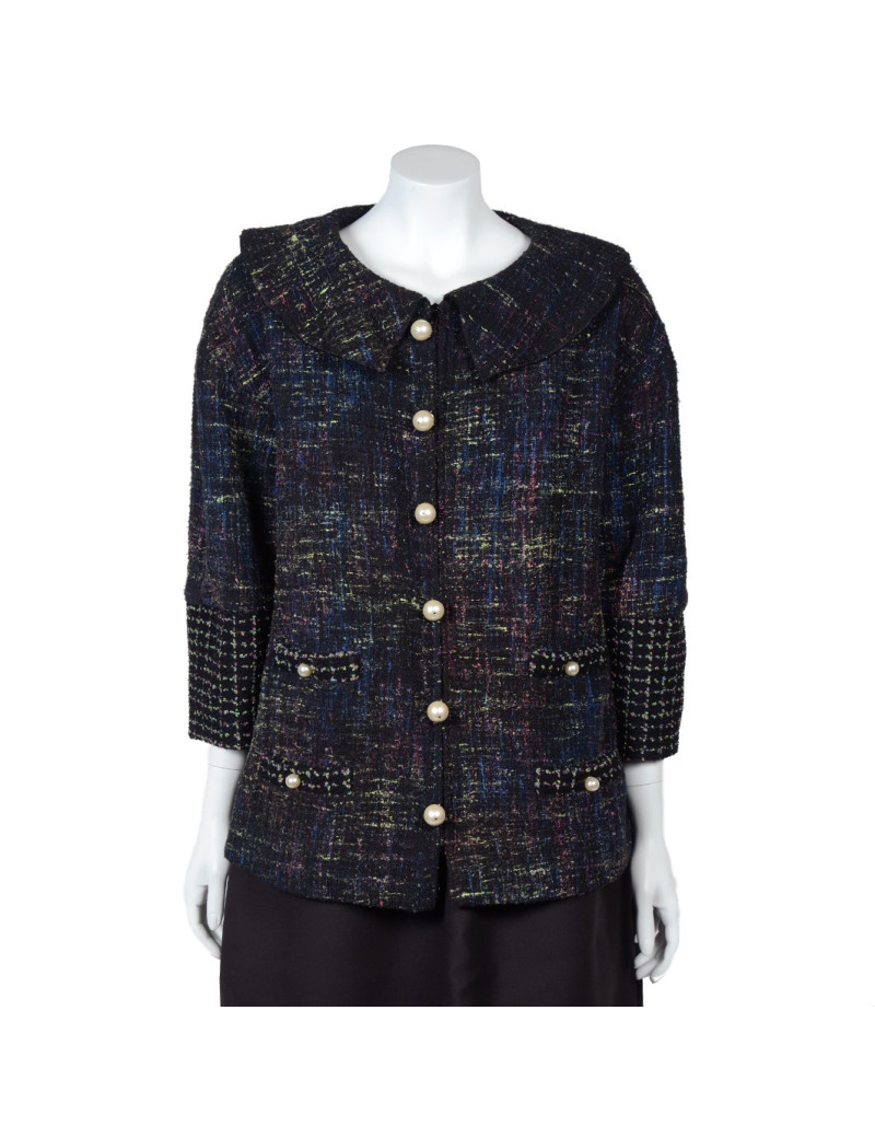 Veste CHANEL tweed  et perles nacrées