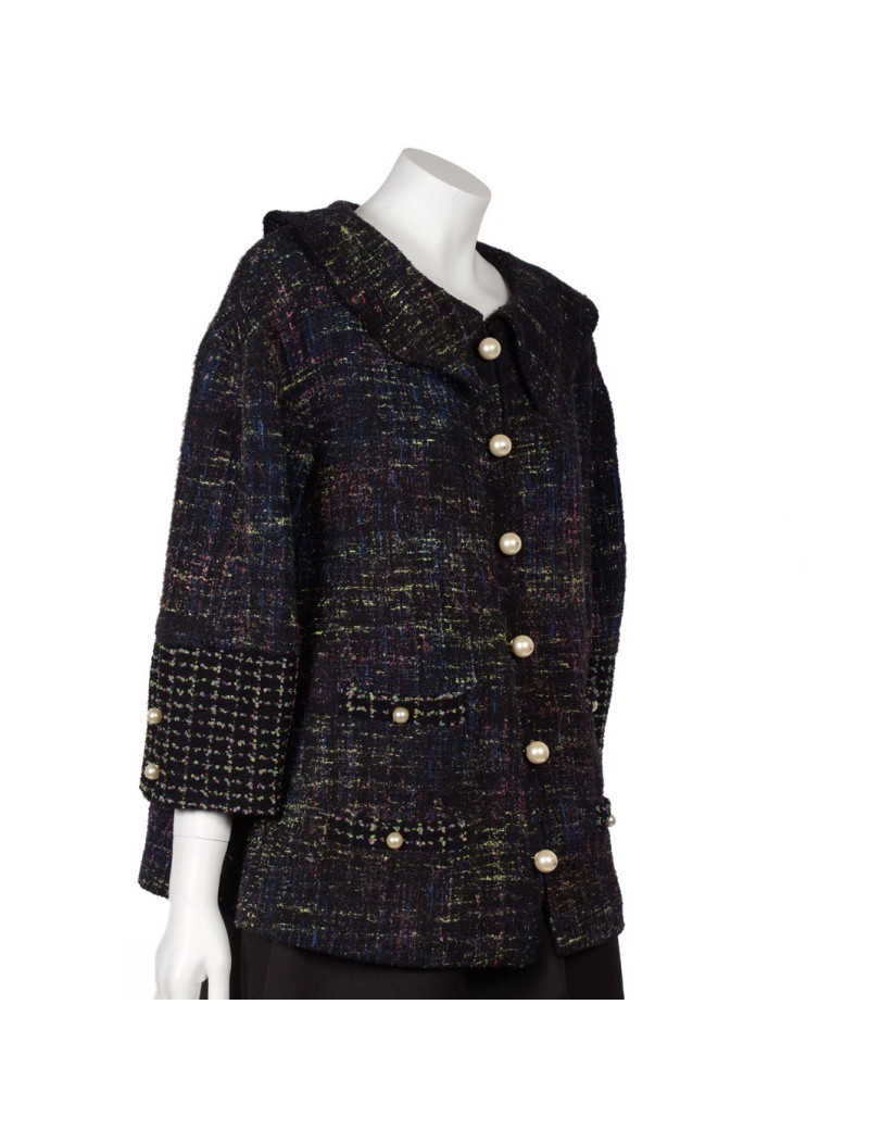 Veste CHANEL tweed  et perles nacrées