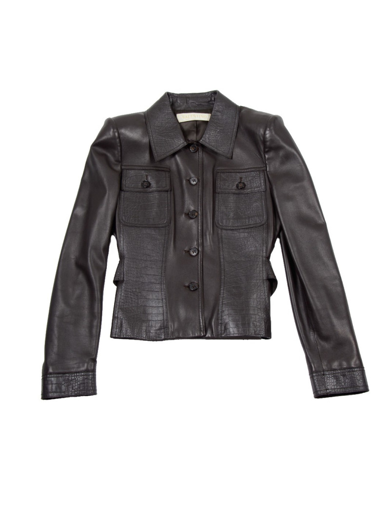 Veste VALENTINO cuir d'agneau marron