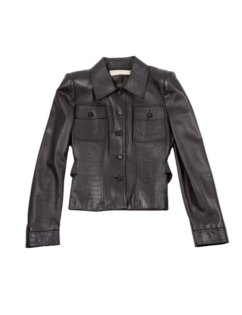 Veste VALENTINO cuir d'agneau marron