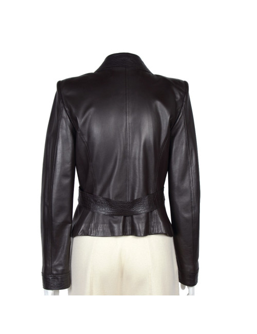 Veste VALENTINO cuir d'agneau marron