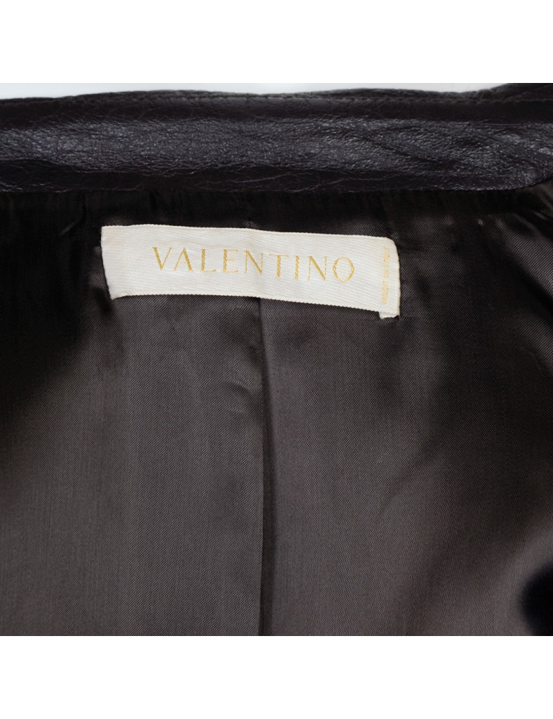 Veste VALENTINO cuir d'agneau marron