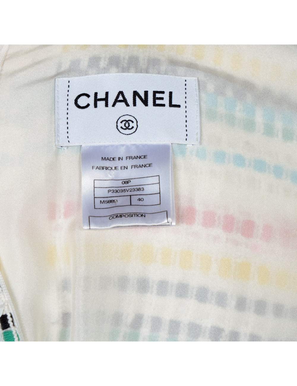 Robe CHANEL t 40 à sequins multicolore