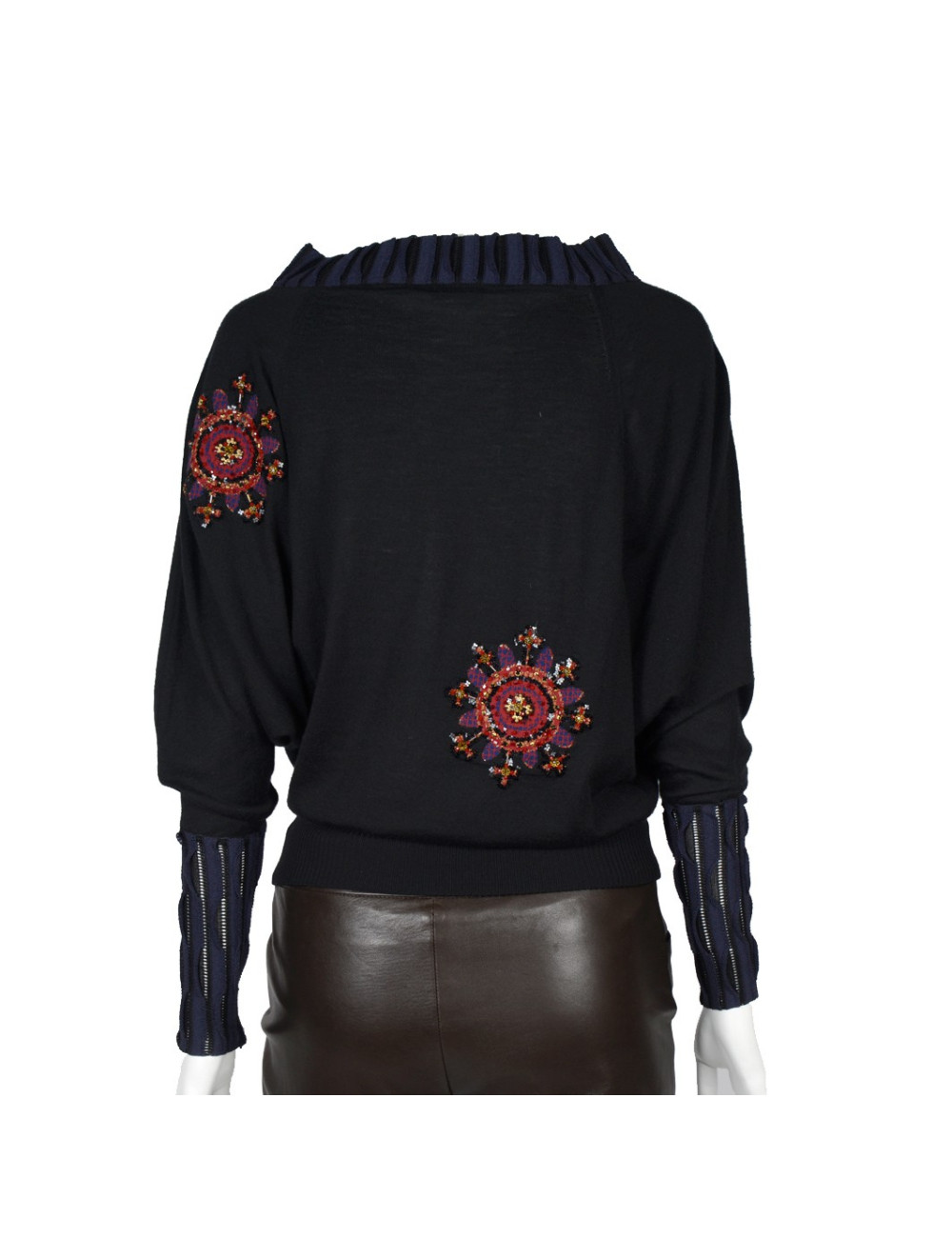 Pull  CHANEL "Paris-Bombay" noir