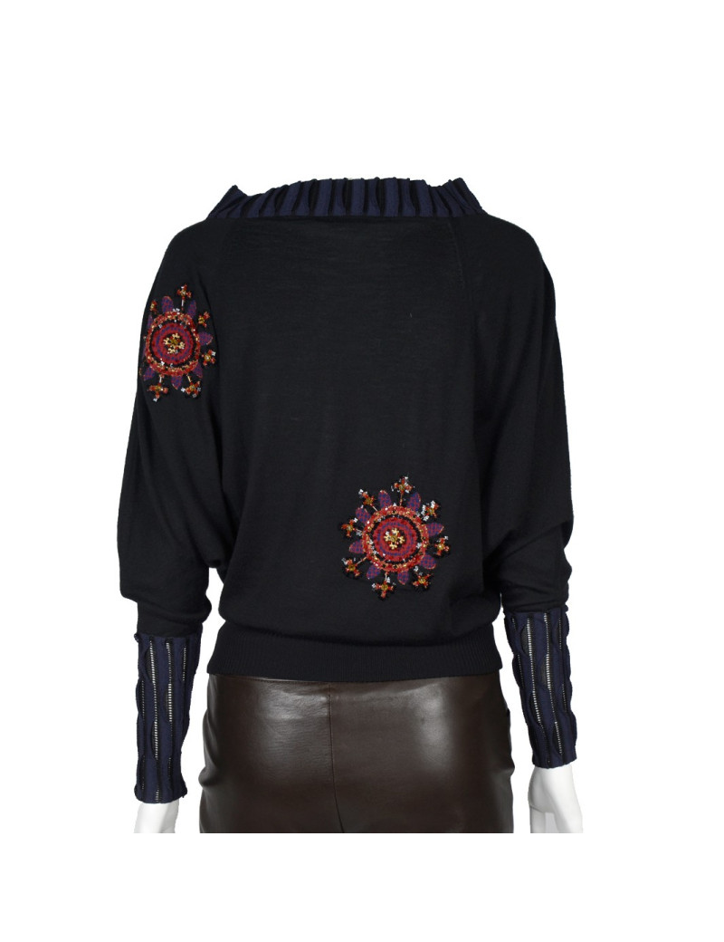 Pull  CHANEL "Paris-Bombay" noir