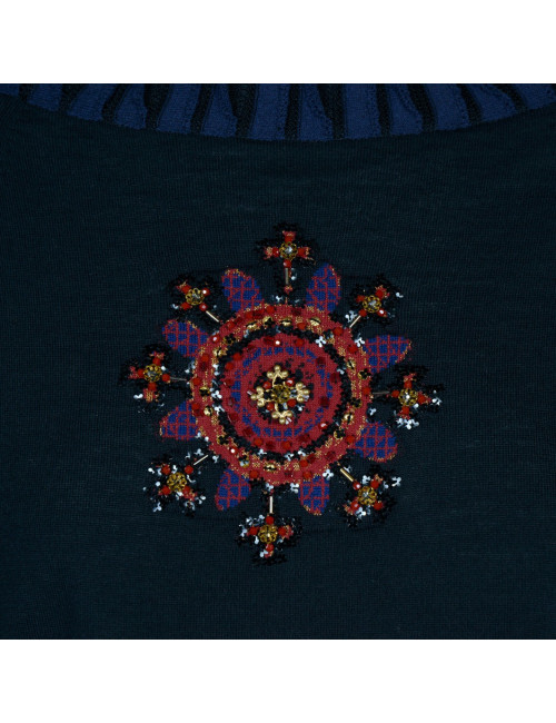 Pull  CHANEL "Paris-Bombay" noir