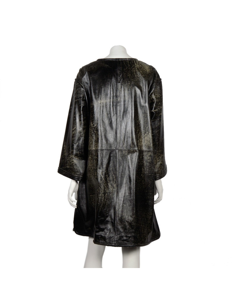 Manteau CHANEL T 44 cuir d'a