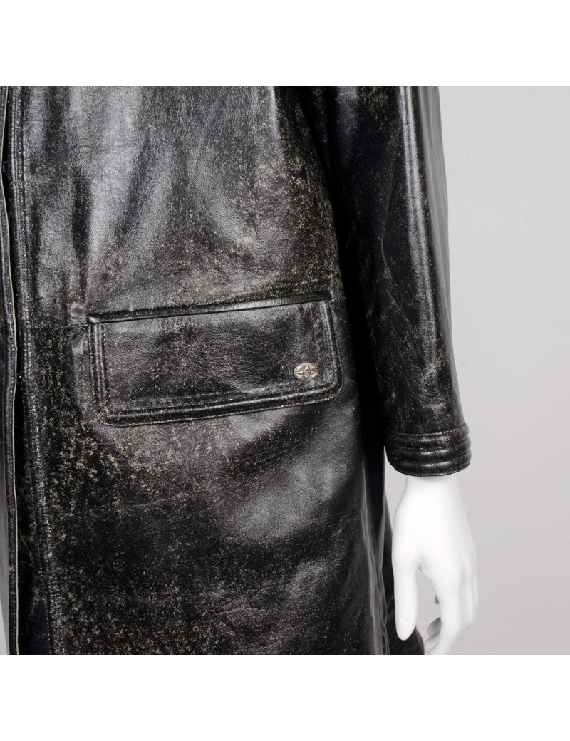Manteau CHANEL T 44 cuir d'a