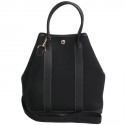 HERMES Tote with Black canvas and togo leather cross body bag