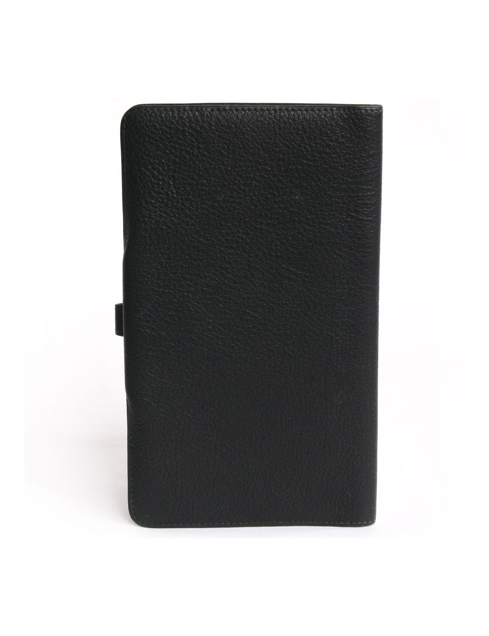 Porte chéquier "dogon" HERMES cuir grainé noir