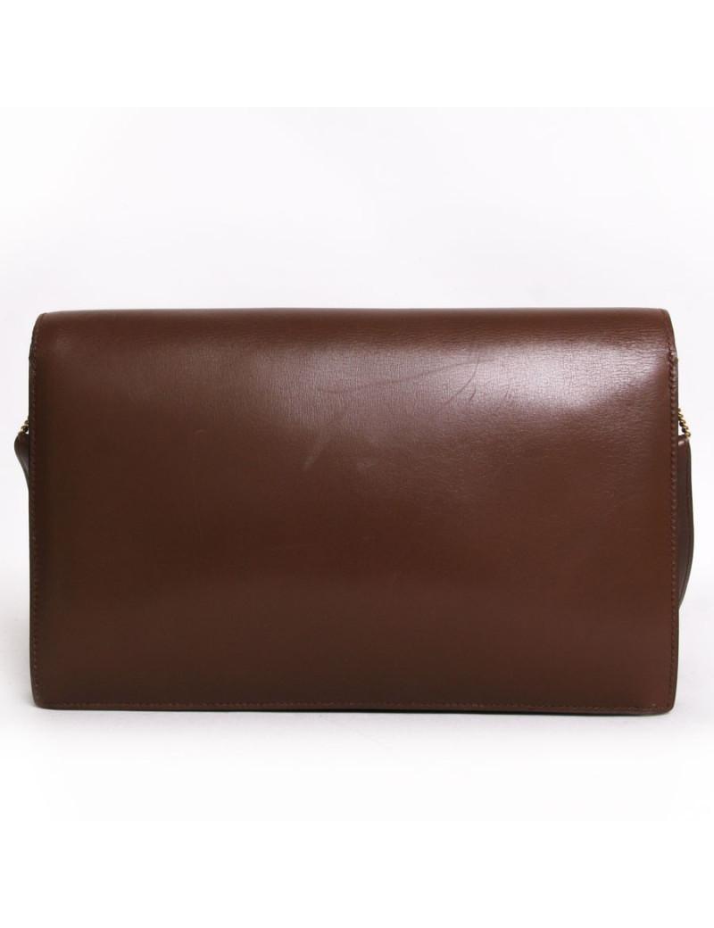 Sac HERMES cuir marron vintage