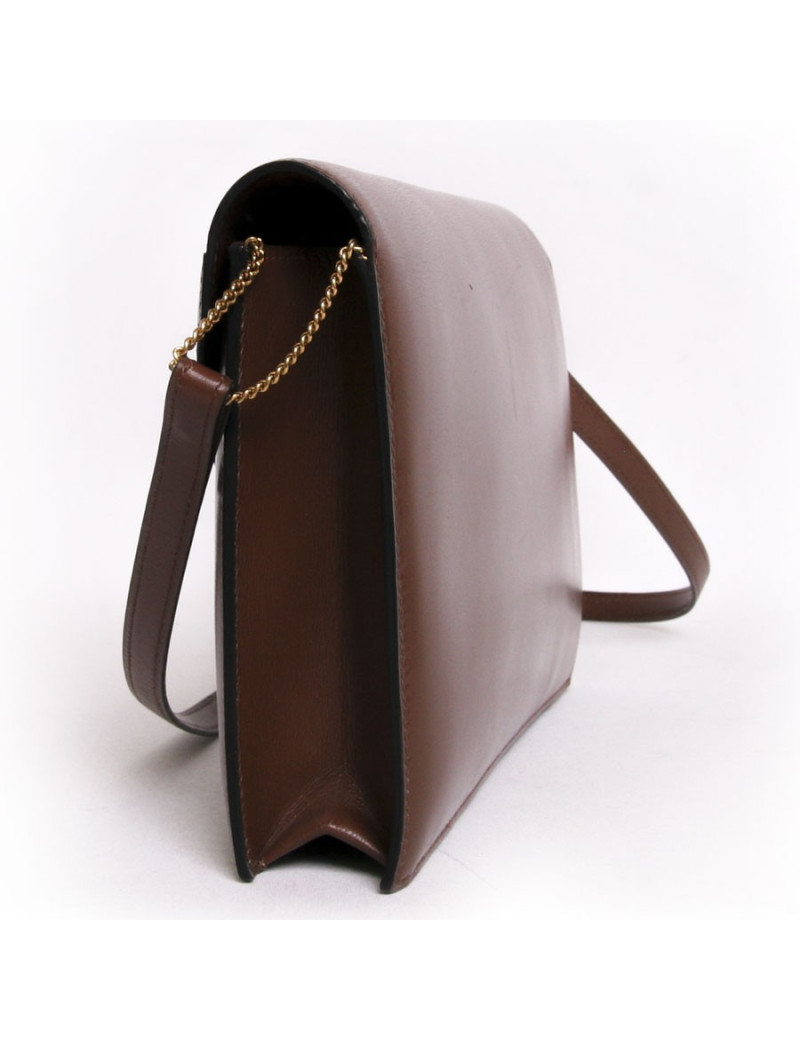 Sac HERMES cuir marron vintage