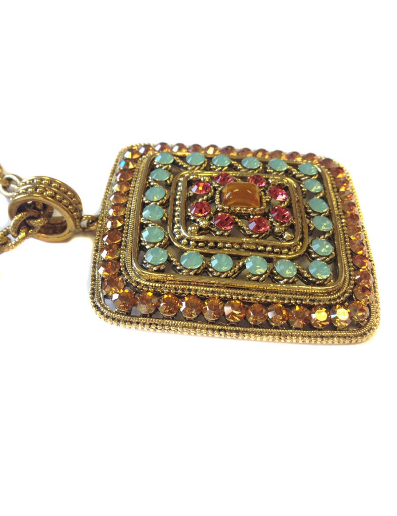 Collier POGGI avec pendentif multicolore 