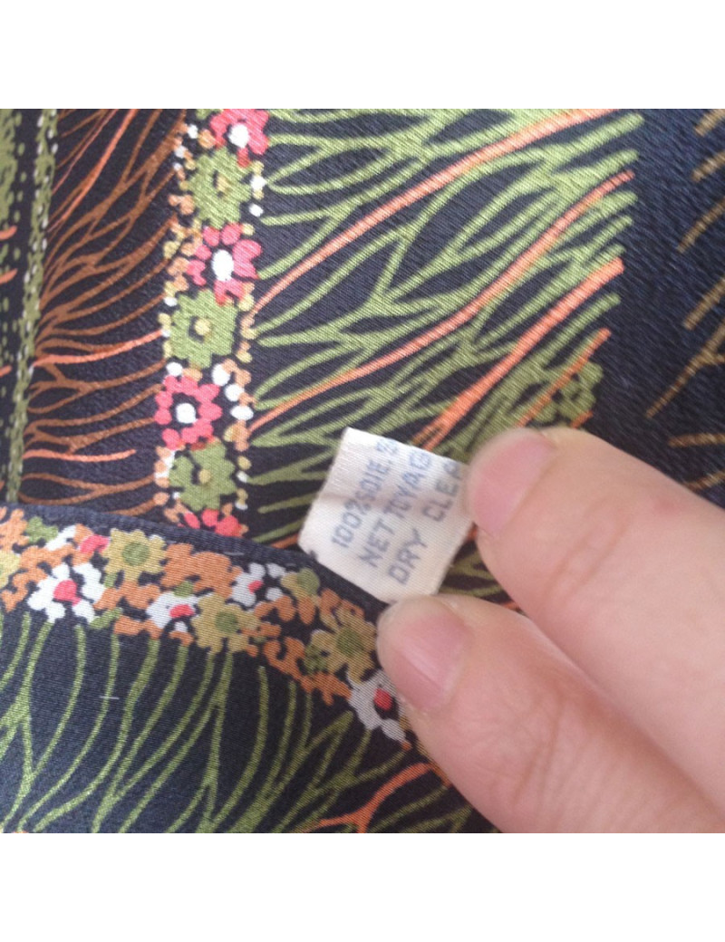 Carré de soie Christian Dior renard  